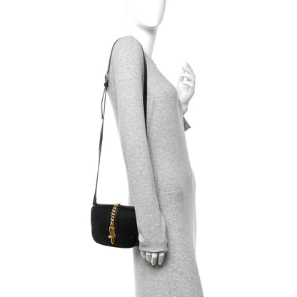 Gucci Snakeskin Mini Sylvie 1969 Messenger Bag Black 2 of 13
