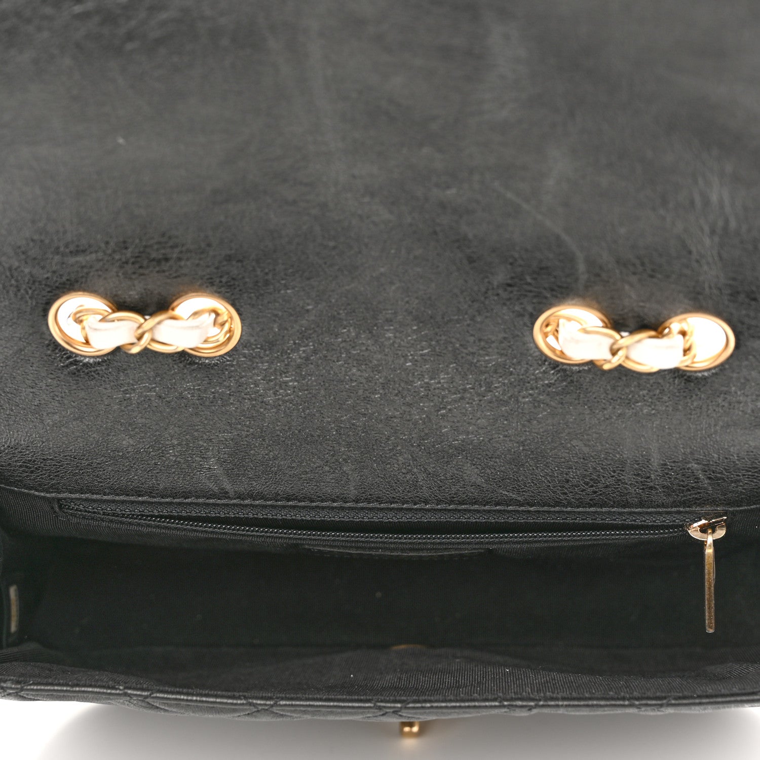 Chanel Calfskin Braided Flap White Black 4 of 10