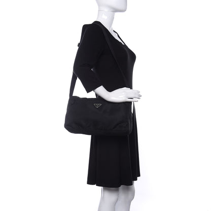 Prada Tessuto Nylon Messenger Bag Black 2 of 12