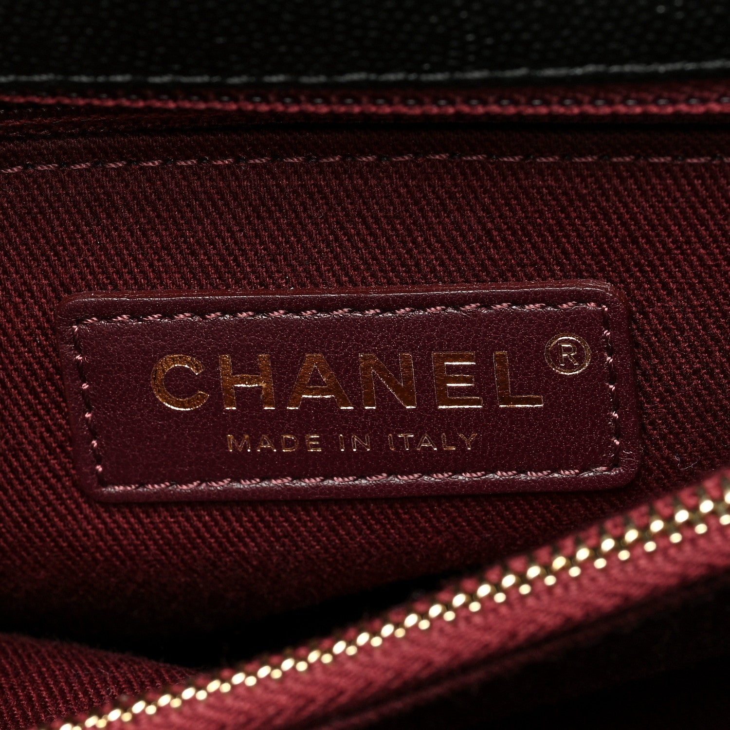 Chanel Caviar Chevron Quilted Small Coco Handle Flap Black 7 of 10