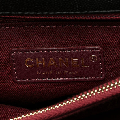 Chanel Caviar Chevron Quilted Small Coco Handle Flap Black 7 of 10