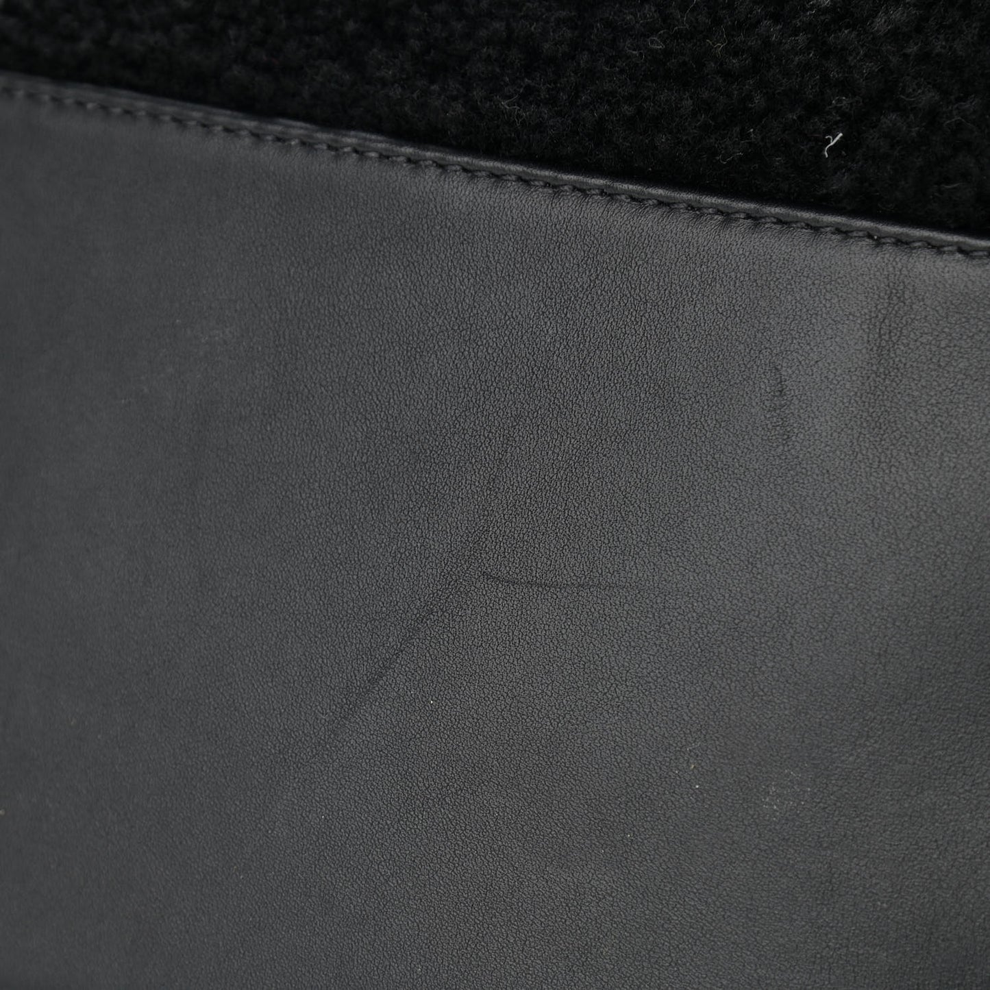 Shearling Large Deauville Tote Black
