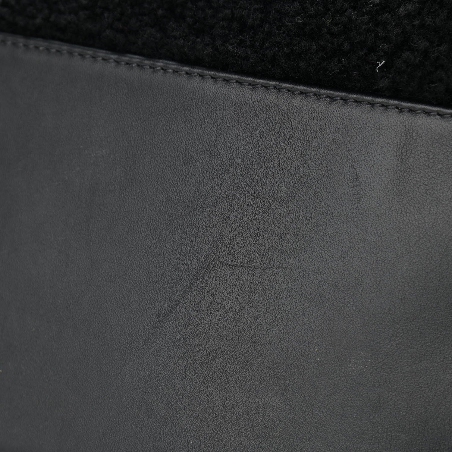 Chanel Shearling Large Deauville Tote Black 10 of 13