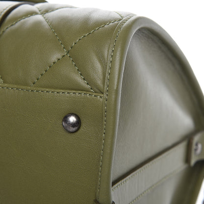 Chanel Calfskin Quilted Small Casual Riviera Bowling Bag Green 10 of 11