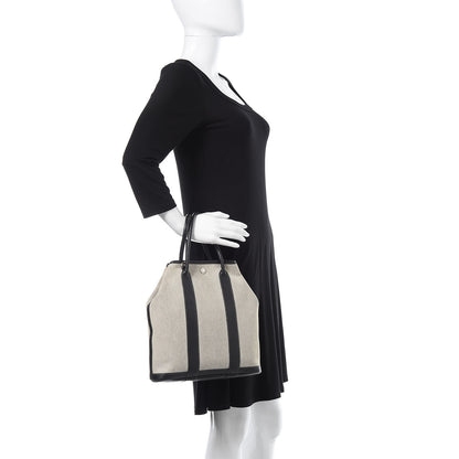 Hermes Buffle Skipper Toile Garden Party Vertical Tote Black 2 of 16
