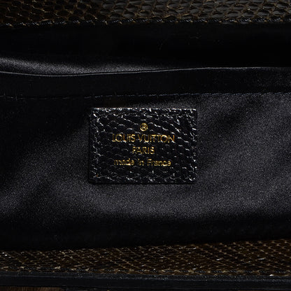 Louis Vuitton Monogram Denim Chinchilla Lizard Trapeze PM 6 of 8