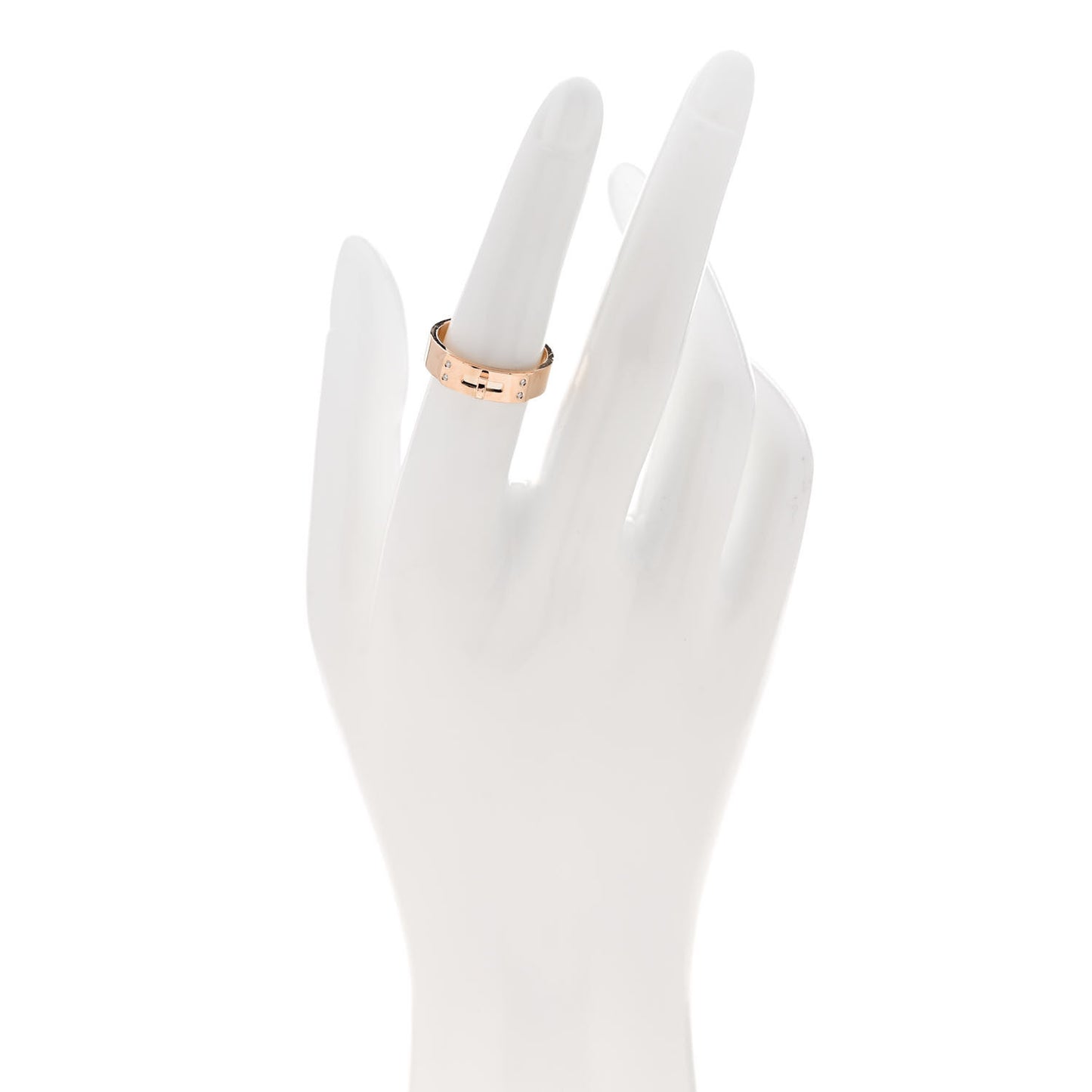 18K Rose Gold Diamond PM Kelly Ring 53 6.5