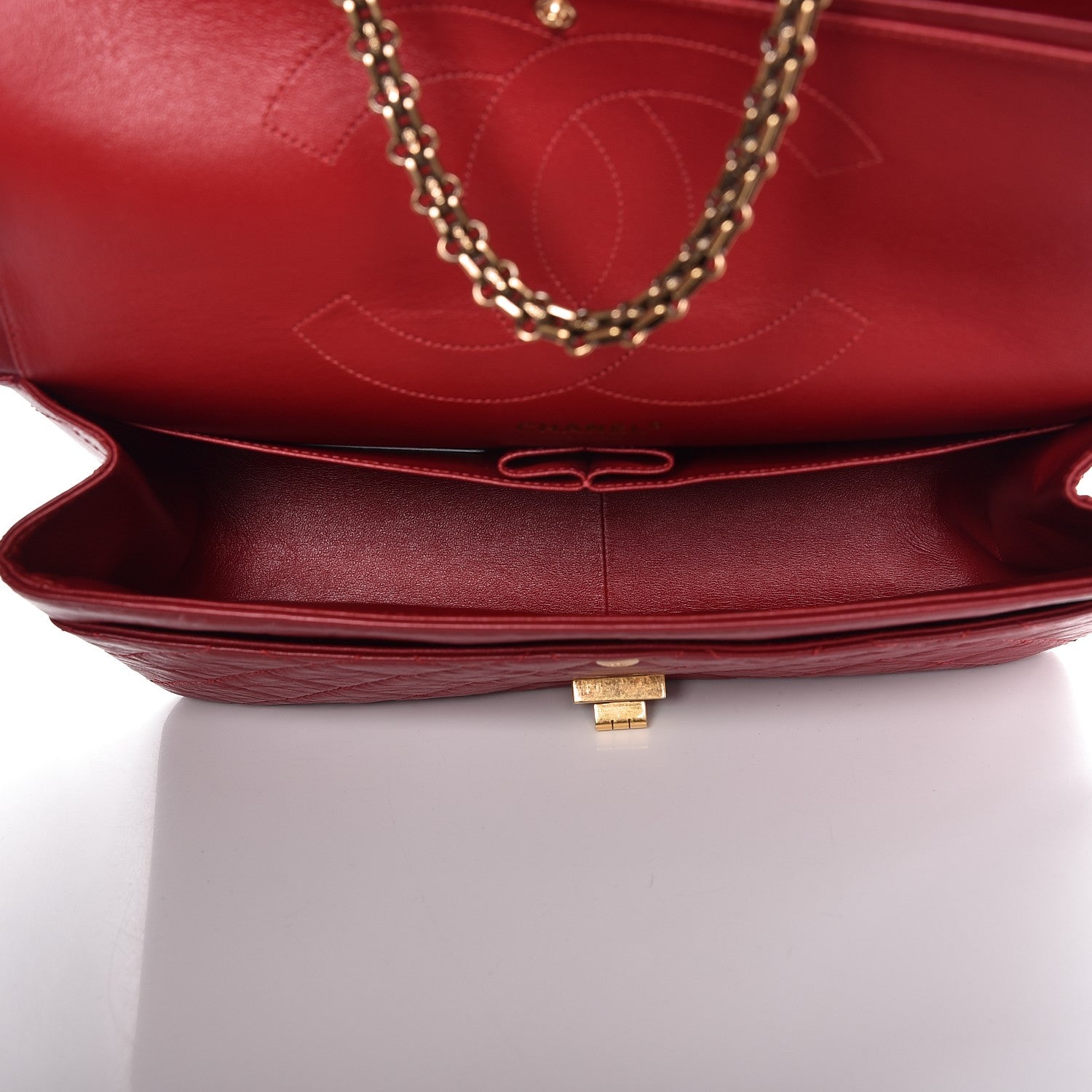 Chanel Aged Calfskin Quilted 2.55 Reissue 227 Flap Red 6 of 12