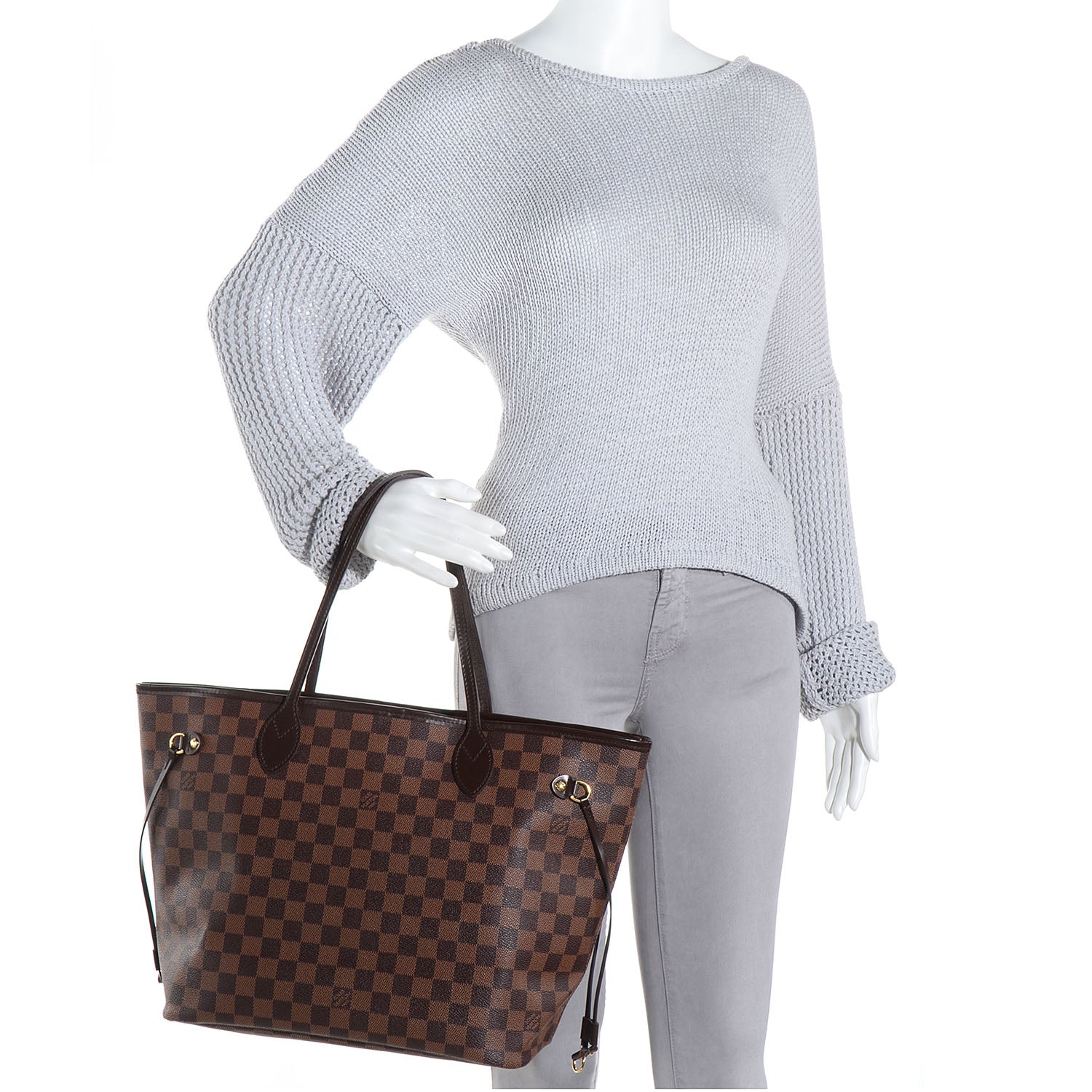 Louis Vuitton Damier Ebene Neverfull MM 2 of 9