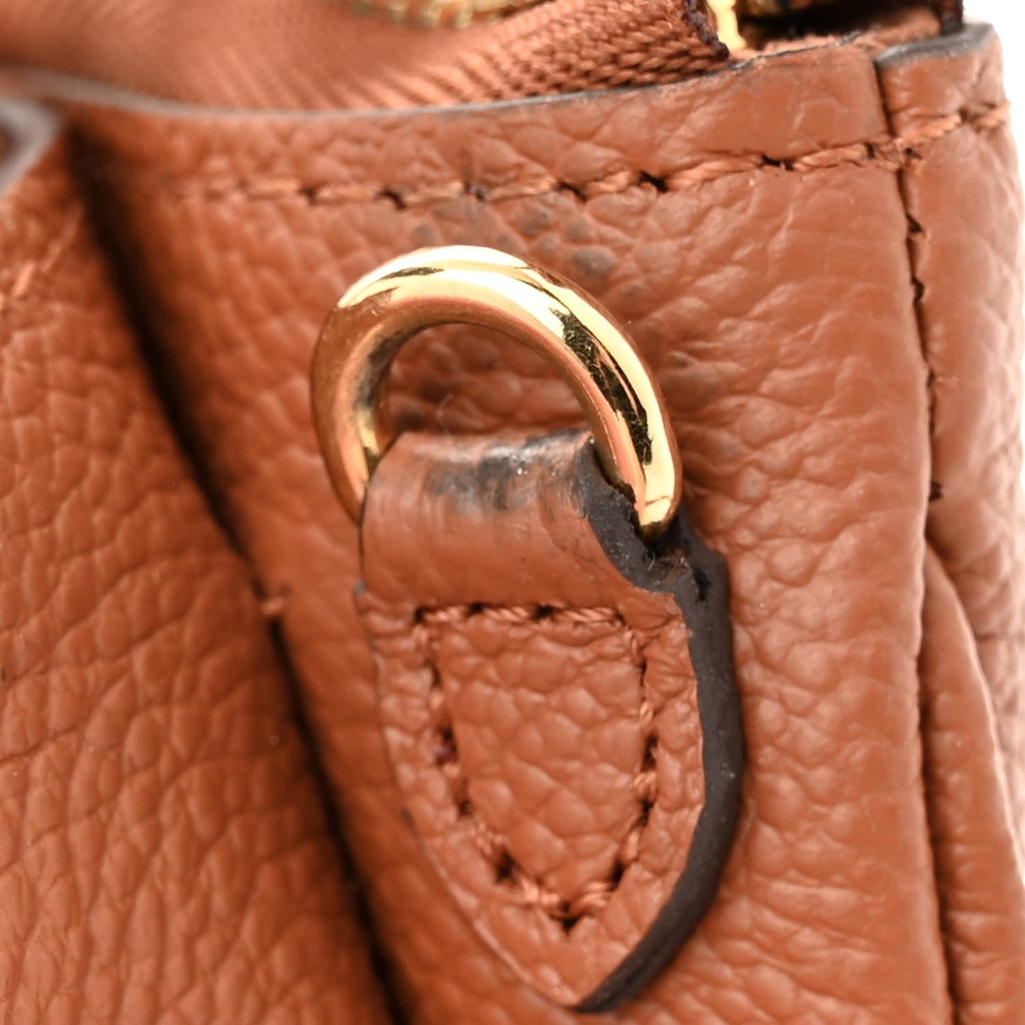 Empreinte Monogram Giant Double Zip Pochette Caramel