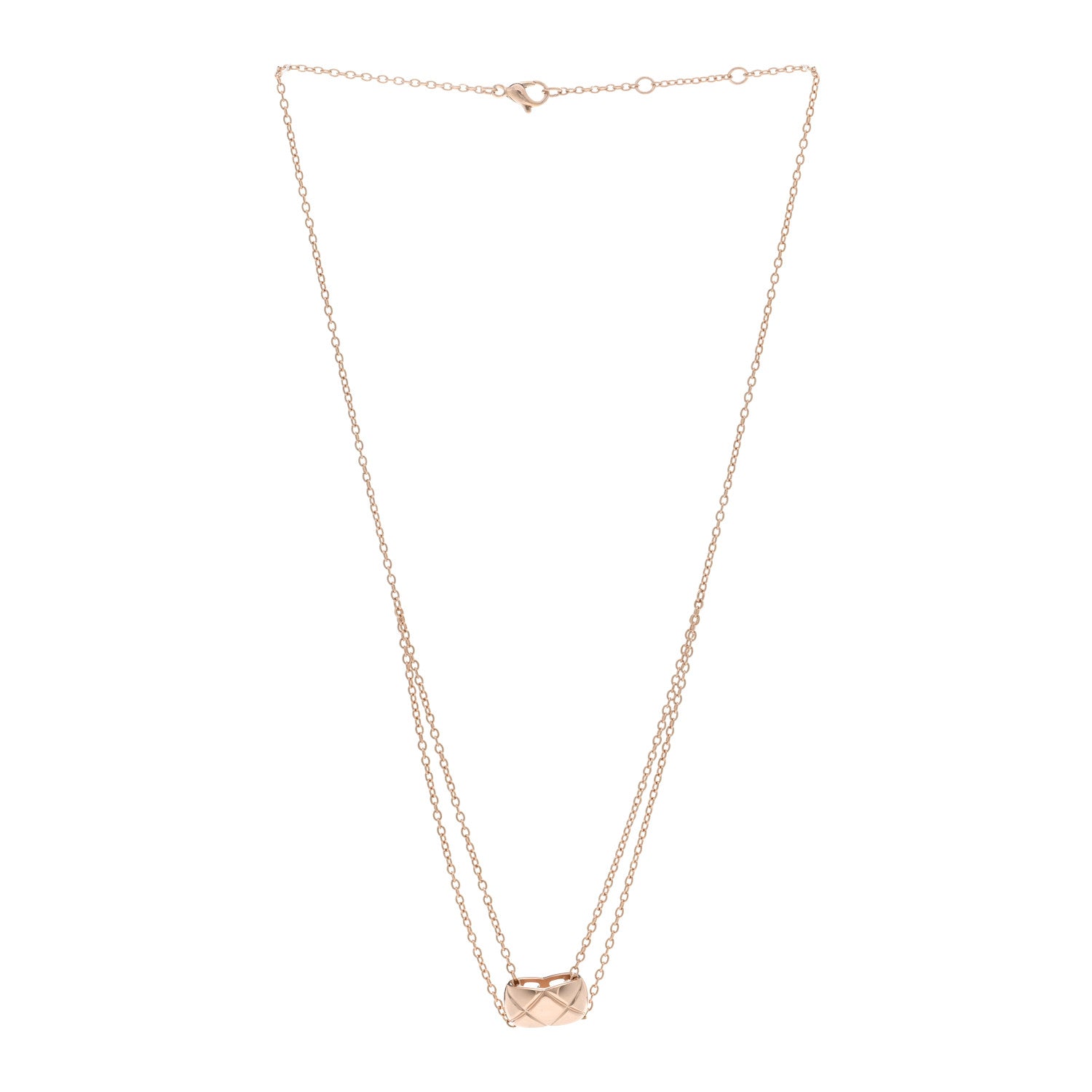 Chanel 18K Beige Gold Coco Crush Pendant Necklace 3 of 4