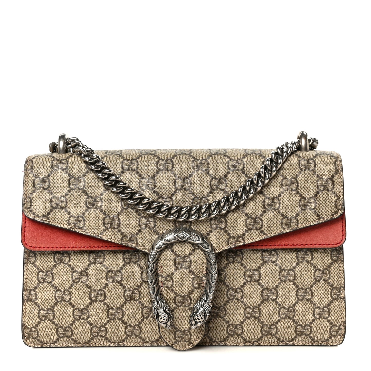 GG Supreme Monogram Small Dionysus Shoulder Bag Red