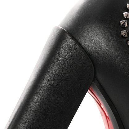 Christian Louboutin Nappa Out Line Spike Lug 100 Boots 37 Black 8 of 12