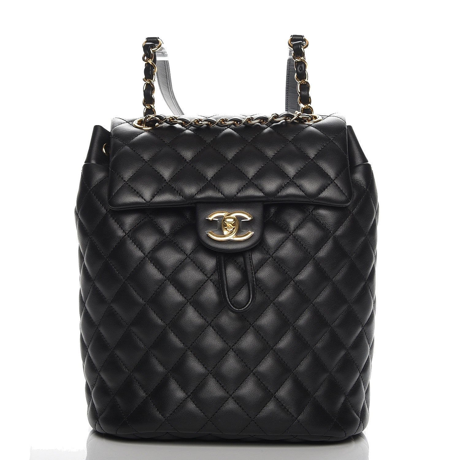 Chanel Lambskin Quilted Small Urban Spirit Backpack Black 206817