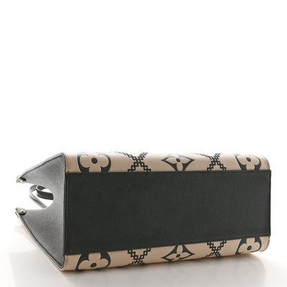 Louis Vuitton Empreinte Monogram Giant Broderies Onthego MM Cream Black 4 of 9