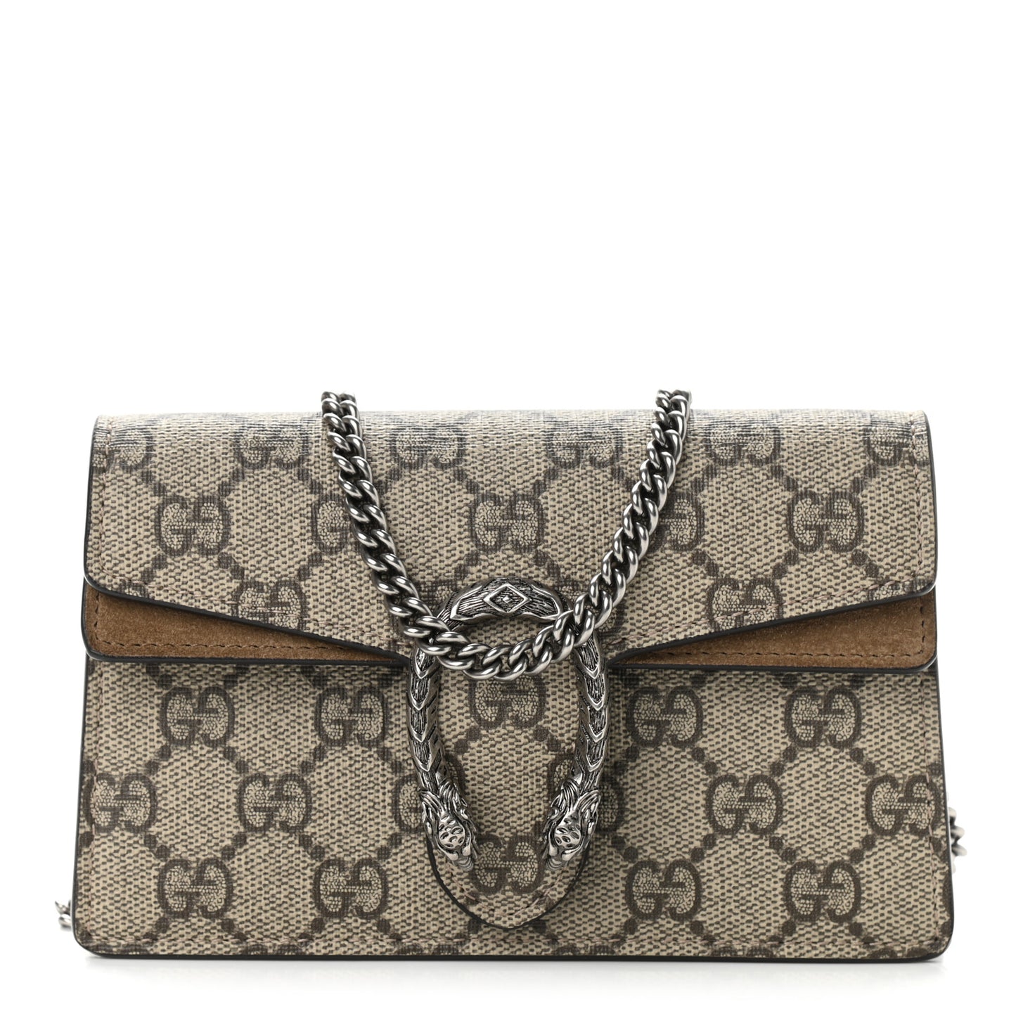GG Supreme Monogram Super Mini Dionysus Shoulder Bag Taupe