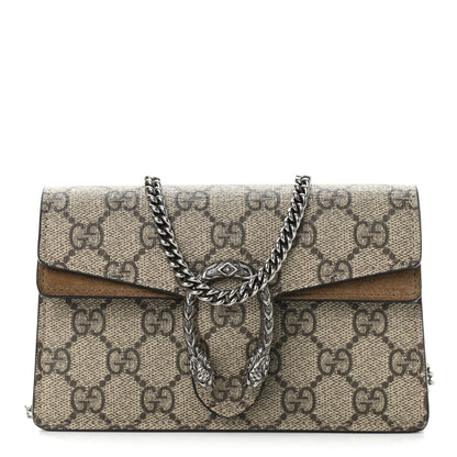 Gucci GG Supreme Monogram Super Mini Dionysus Shoulder Bag Taupe 1 of 10