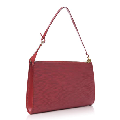 Louis Vuitton Epi Pochette Accessories 24 Castillan Red 3 of 13