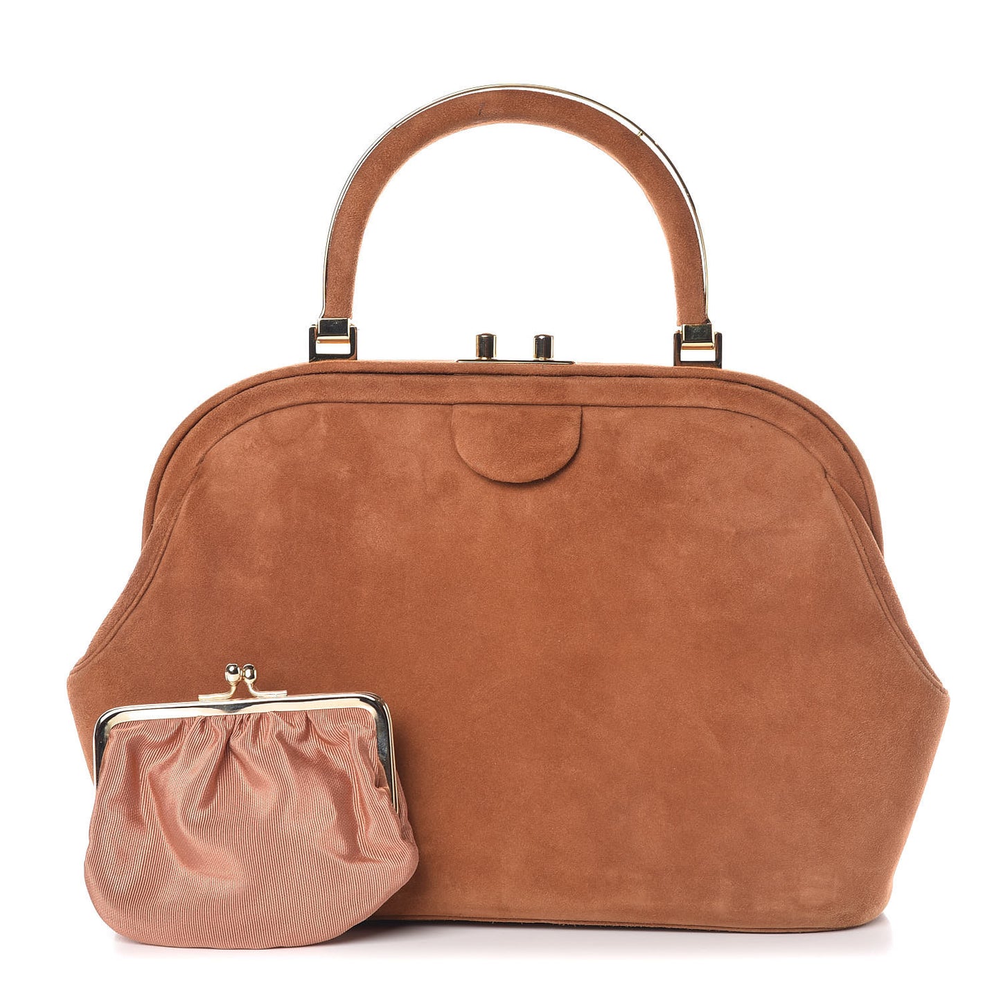 Suede Frame Bag Tan