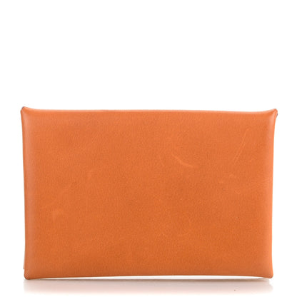 Hermes Barenia Calvi Pop Card Case Fauve Bleu Saphir 1 of 7