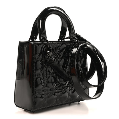 Christian Dior Ultraglossy Patent Cannage Small Lady Dior Black 3 of 10