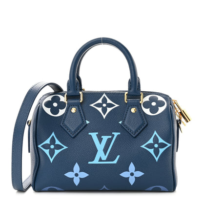 Louis Vuitton Empreinte Monogram Giant Speedy Bandouliere 20 Degrade Blue 1 of 9