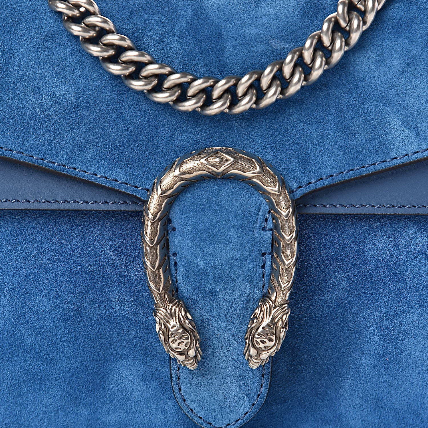 Gucci Suede Mini Dionysus Shoulder Bag Blue 10 of 12