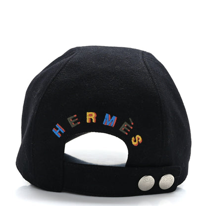 Hermes Cashmere Silk Cap 59 Black 7 of 7