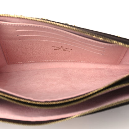 Louis Vuitton Monogram 2020 Christmas Animation Big Wheel Double Zip Pochette Rose Ballerine 6 of 7