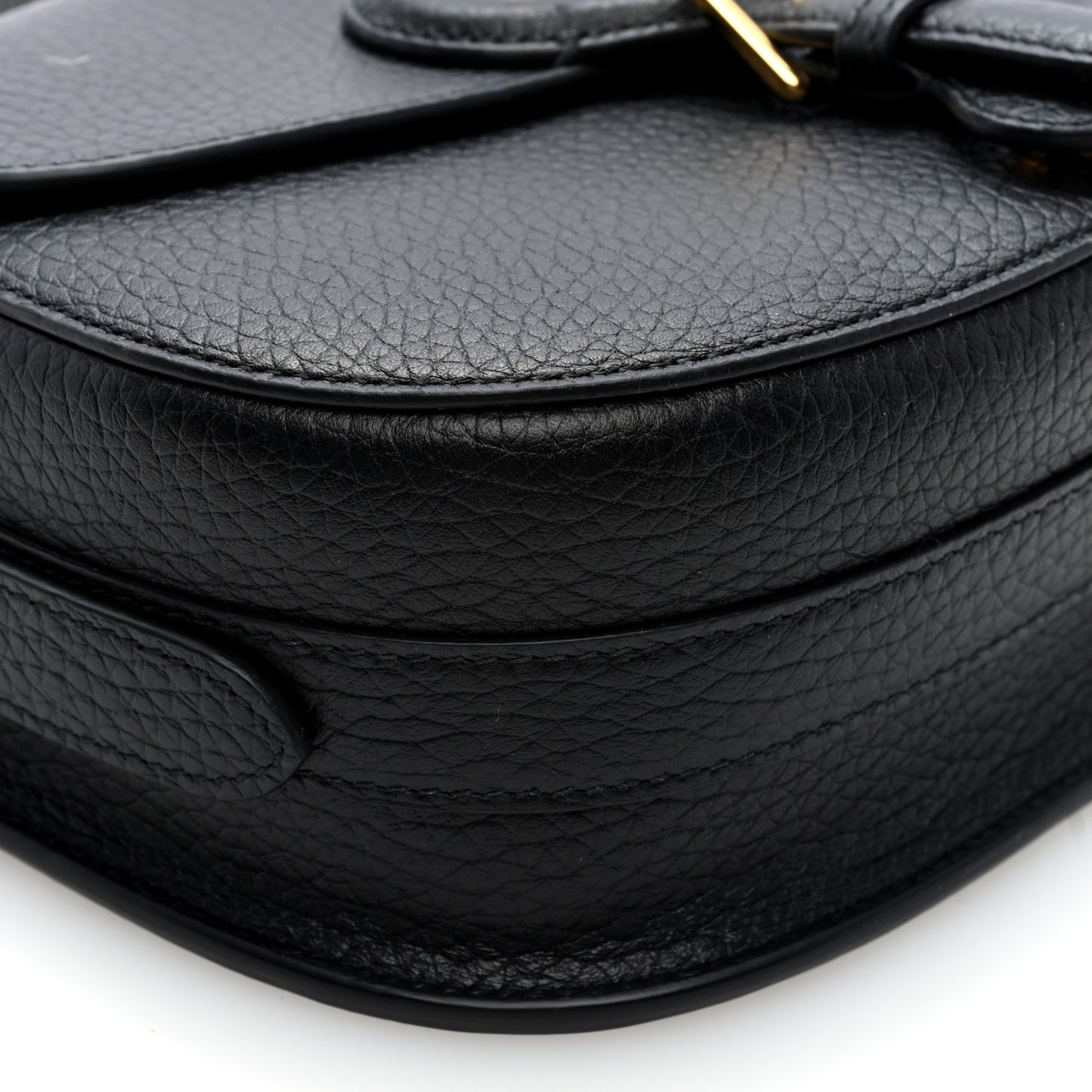 Grained Calfskin Medium Bobby Flap Black