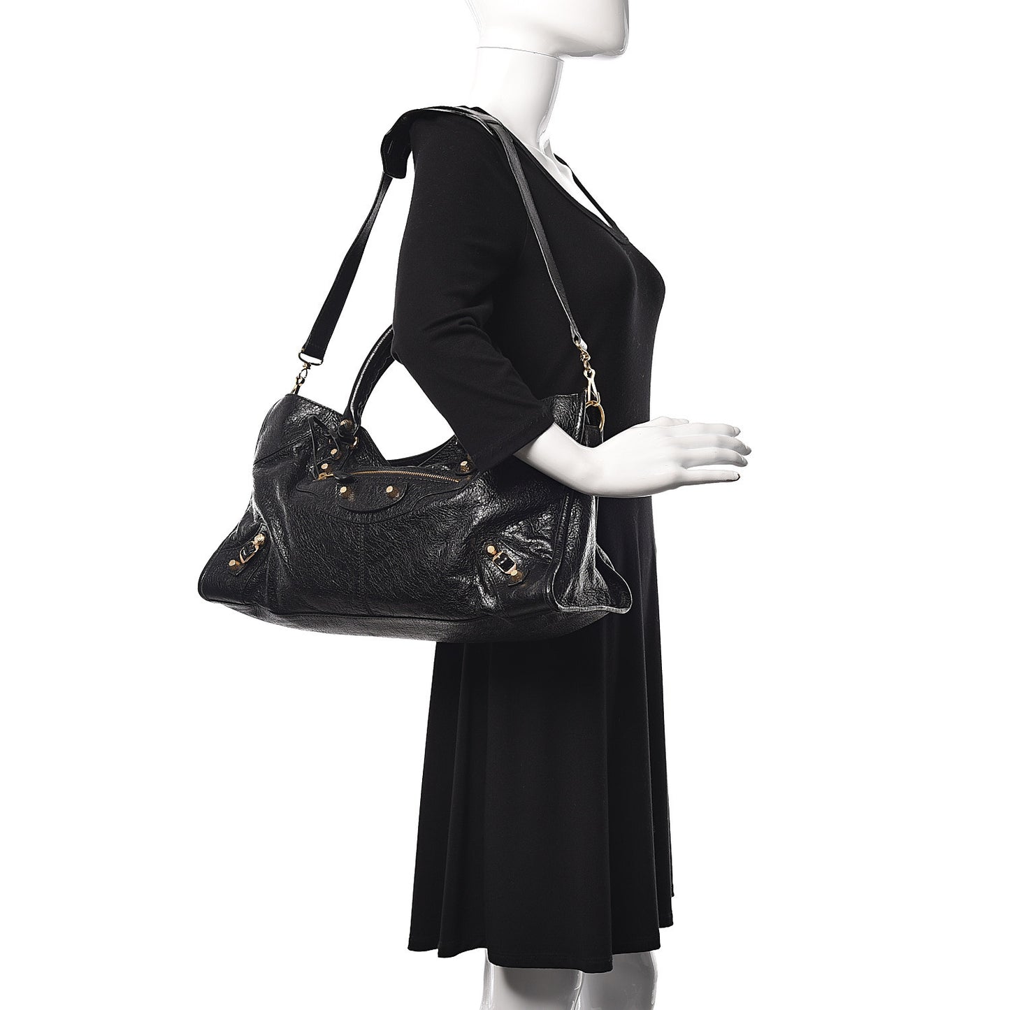 Agneau Giant 12 Gold Hardware Part Time Black