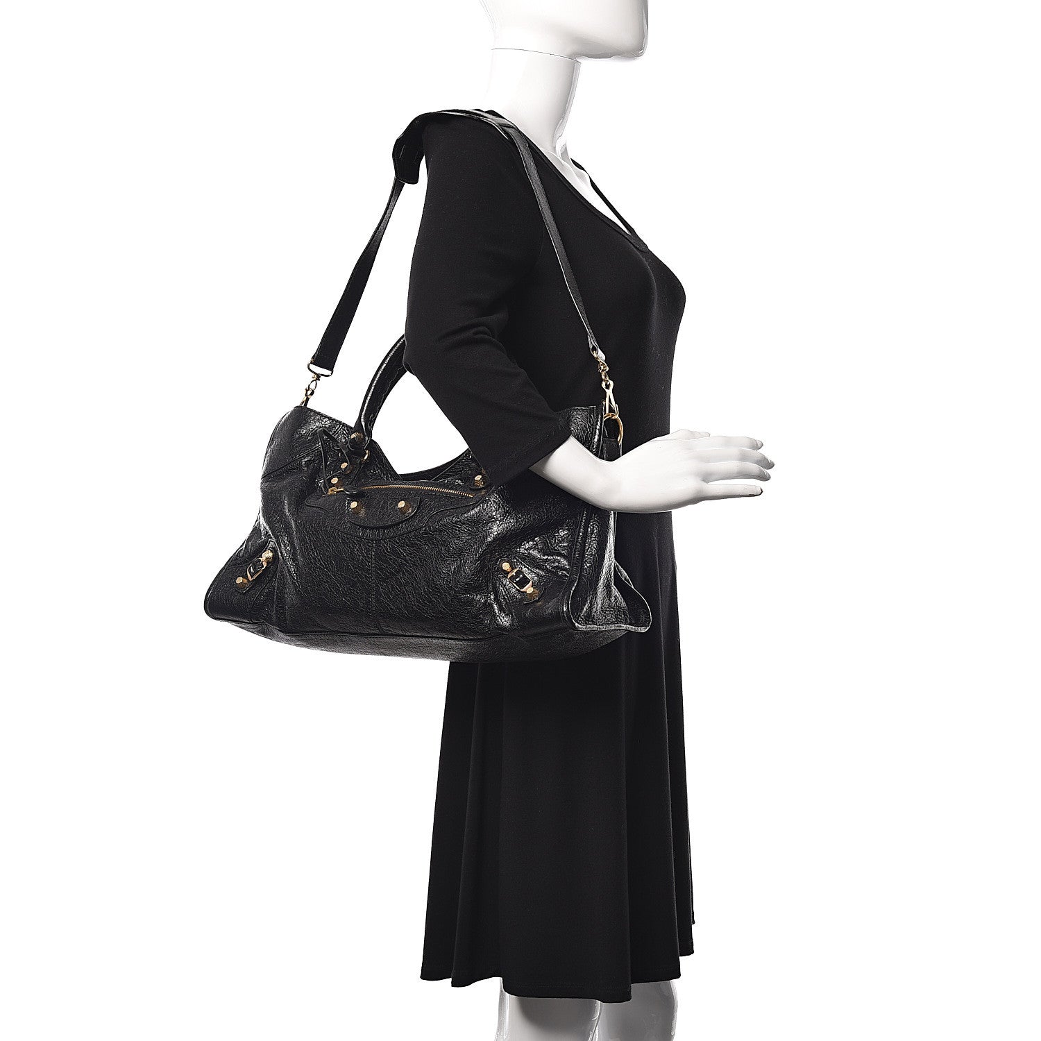 Balenciaga Agneau Giant 12 Gold Hardware Part Time Black 2 of 8