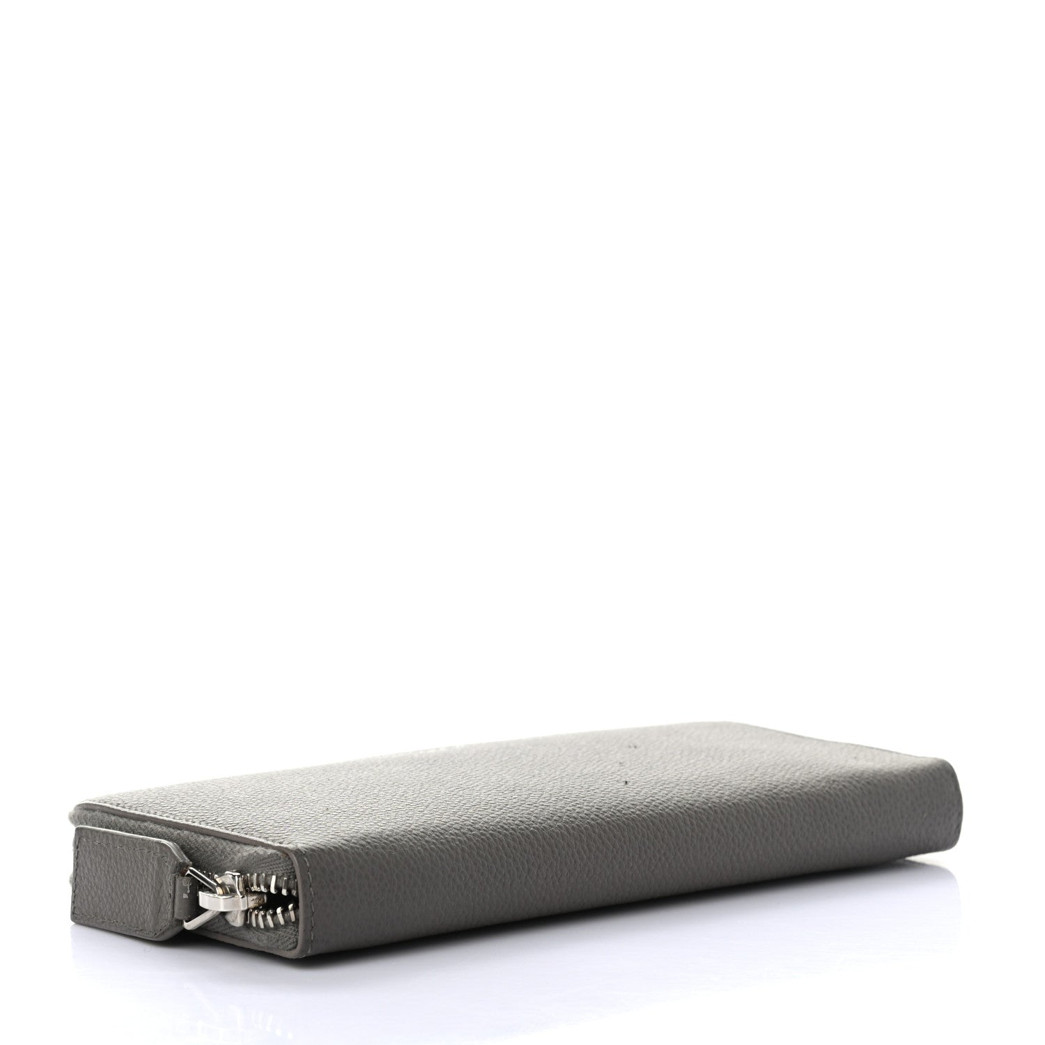 Saint Laurent Grained Calfskin Classic Zip Around Continental Wallet Fog 4 of 7