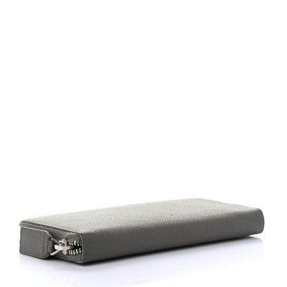 Saint Laurent Grained Calfskin Classic Zip Around Continental Wallet Fog 4 of 7