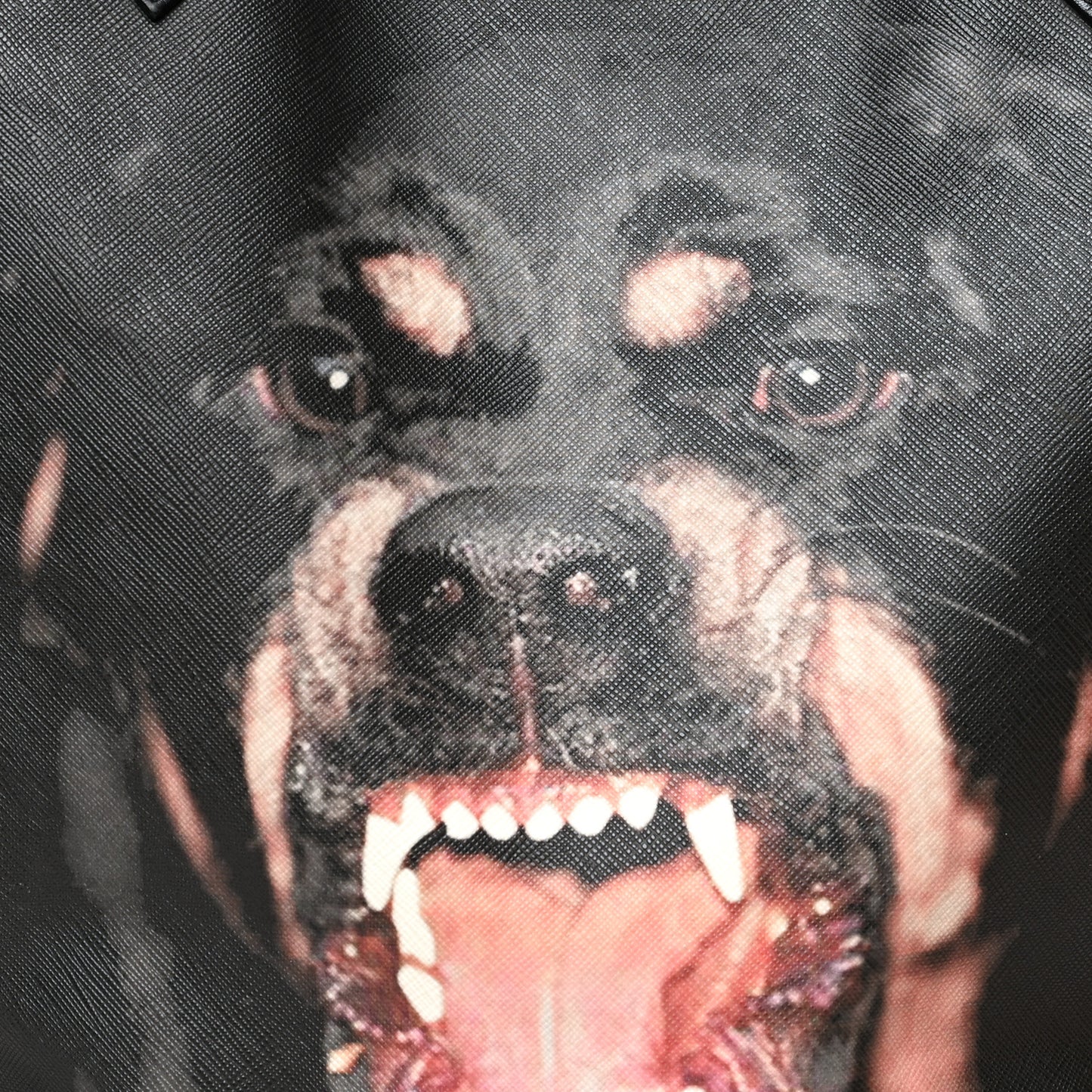 Textured Coated Canvas Rottweiler Antigona Tote Black