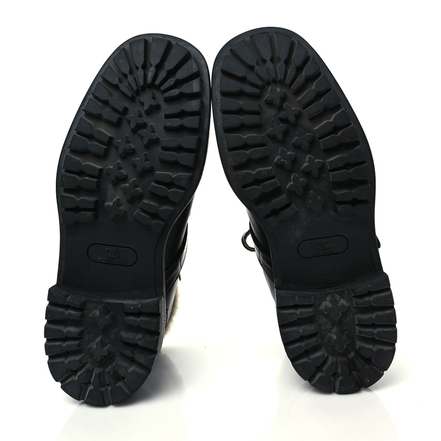 Shearling Calfskin Lace Up Short Boots 39.5 Black