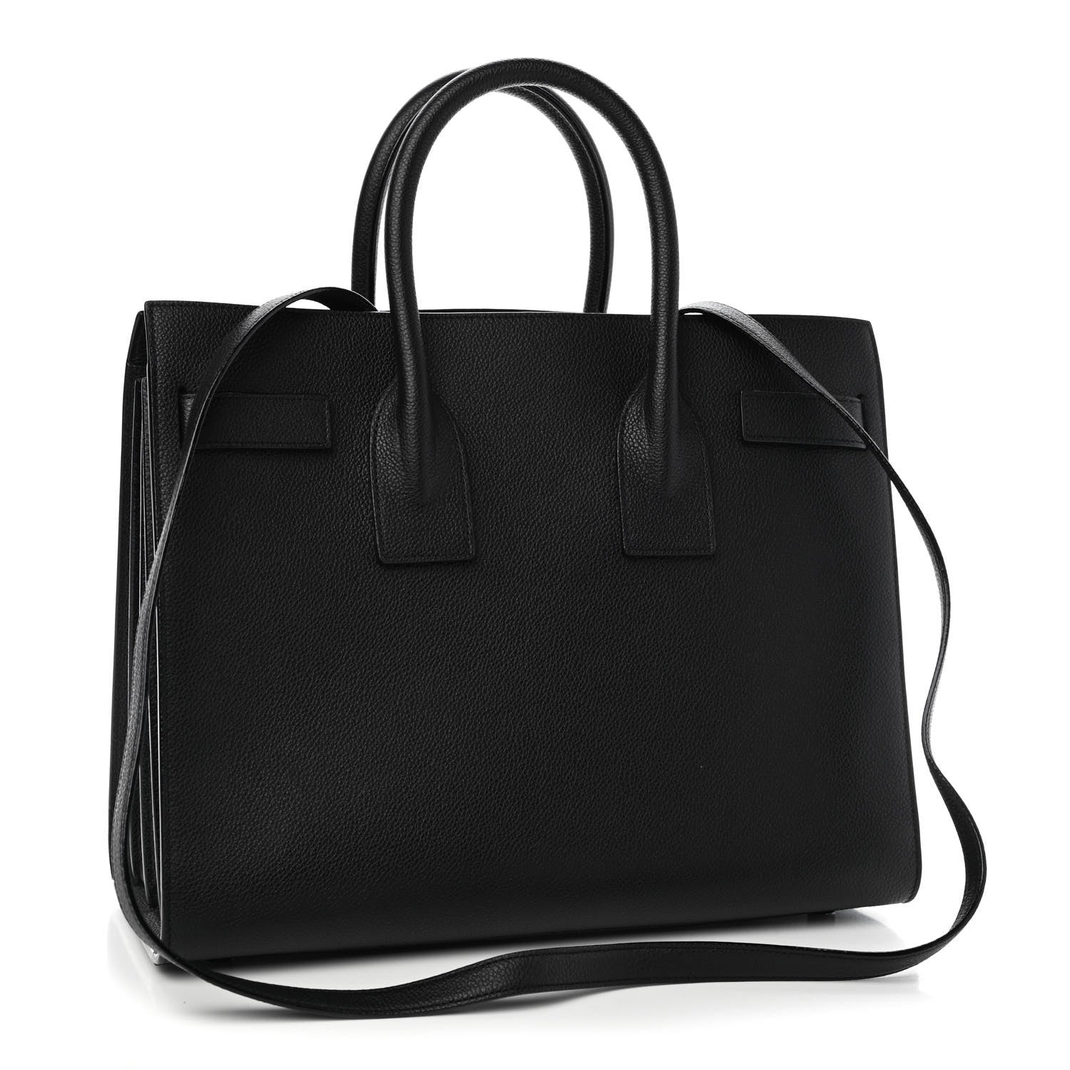 Saint Laurent Grained Calfskin Small Sac De Jour Black 3 of 9