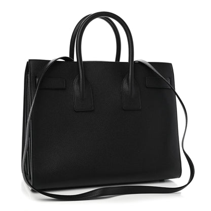 Saint Laurent Grained Calfskin Small Sac De Jour Black 3 of 9