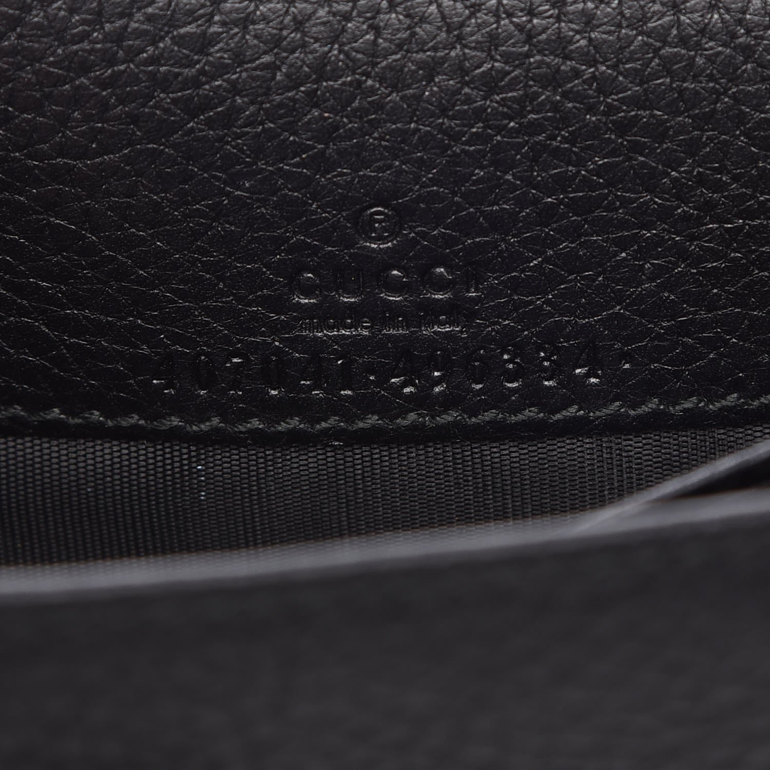 Gucci Pebbled Calfskin Soho Wallet on Chain Black 6 of 11