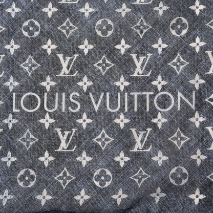 Louis Vuitton Cotton Monogram Denim Stole Navy 3 of 4