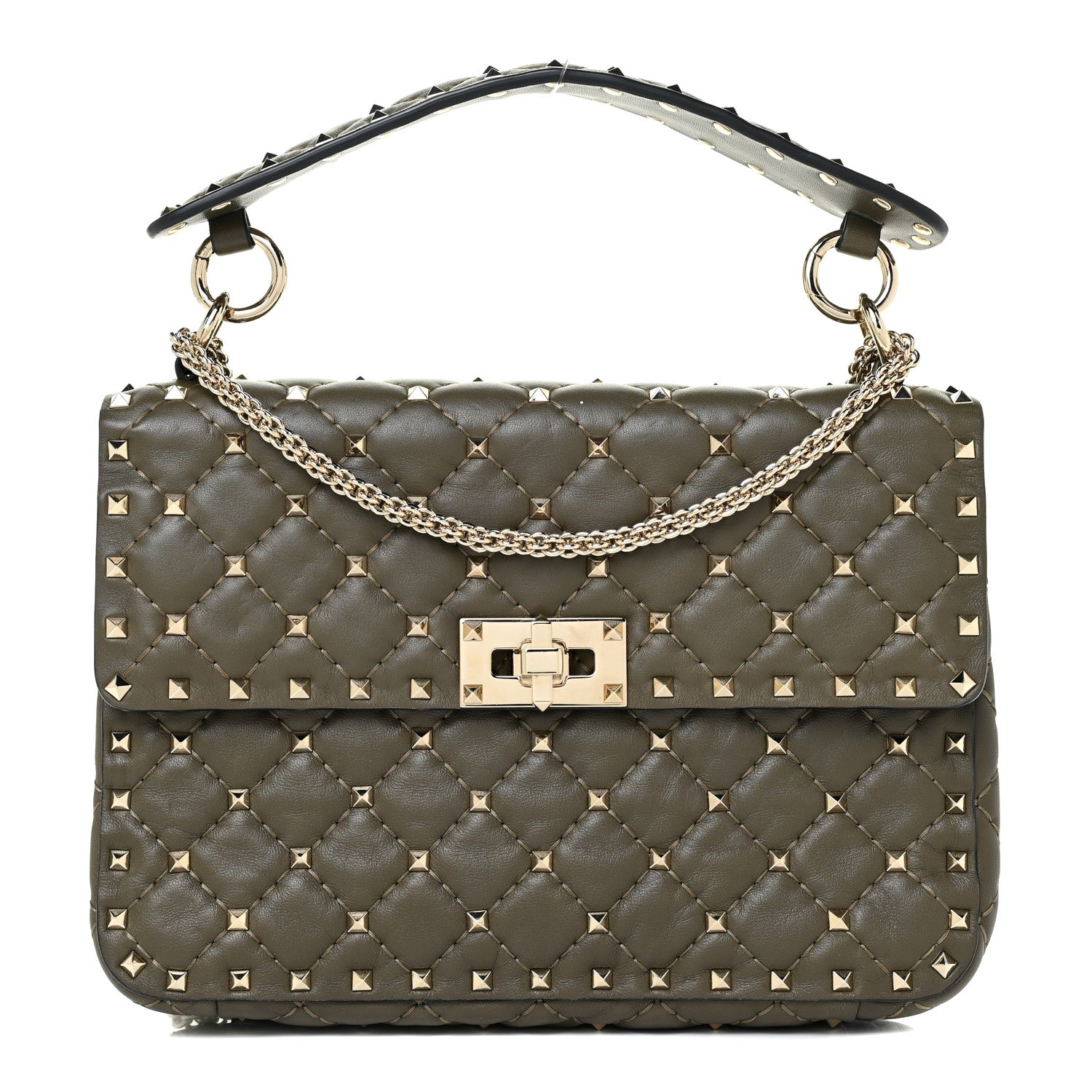 Valentino Garavani Nappa Medium Rockstud Spike Shoulder Bag Oasis 1 of 8