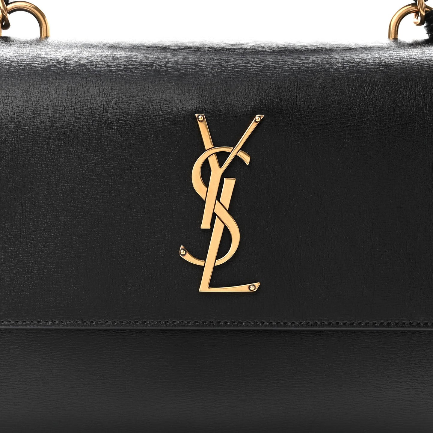 Smooth Calfskin Medium Monogram Sunset Satchel Black