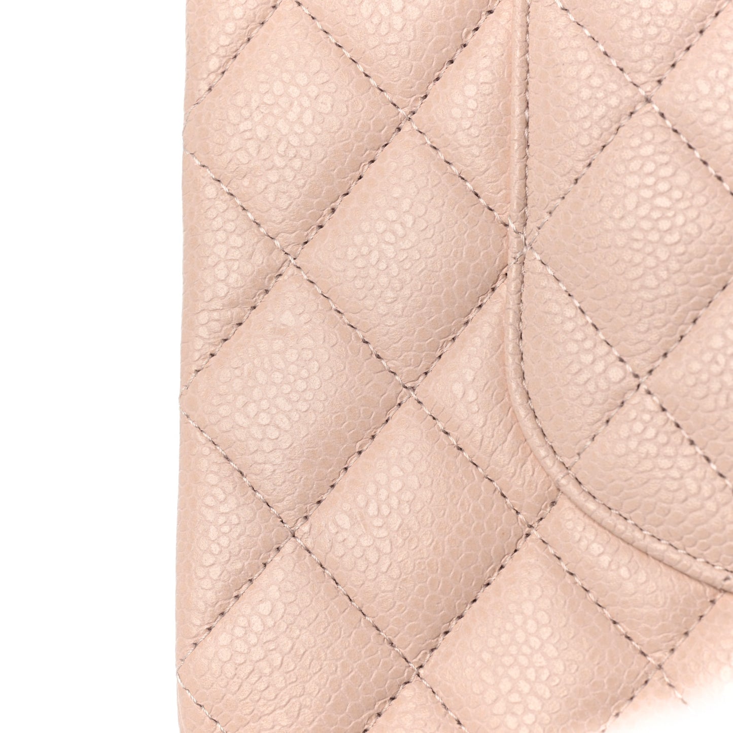 Caviar Quilted Medium Double Flap Light Pink