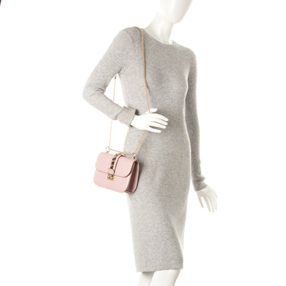 Valentino Garavani Vitello Small Glam Lock Rockstud Flap Water Rose 2 of 7