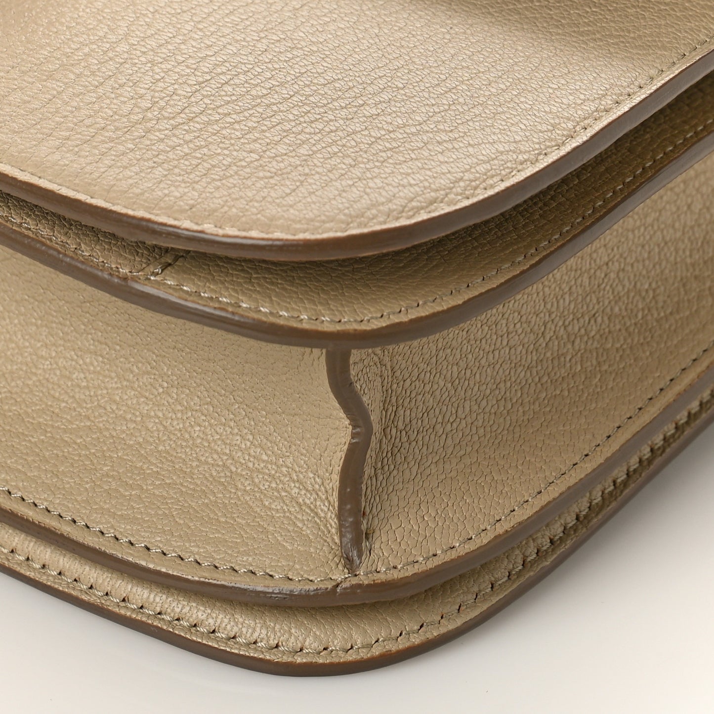 Goatskin Medium Classic Box Flap Bag Dune