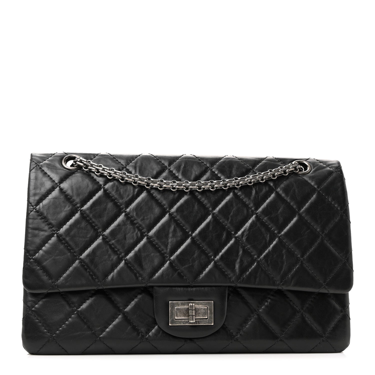Chanel Aged Calfskin Quilted 2.55 Reissue 227 Flap Black 2 of 28