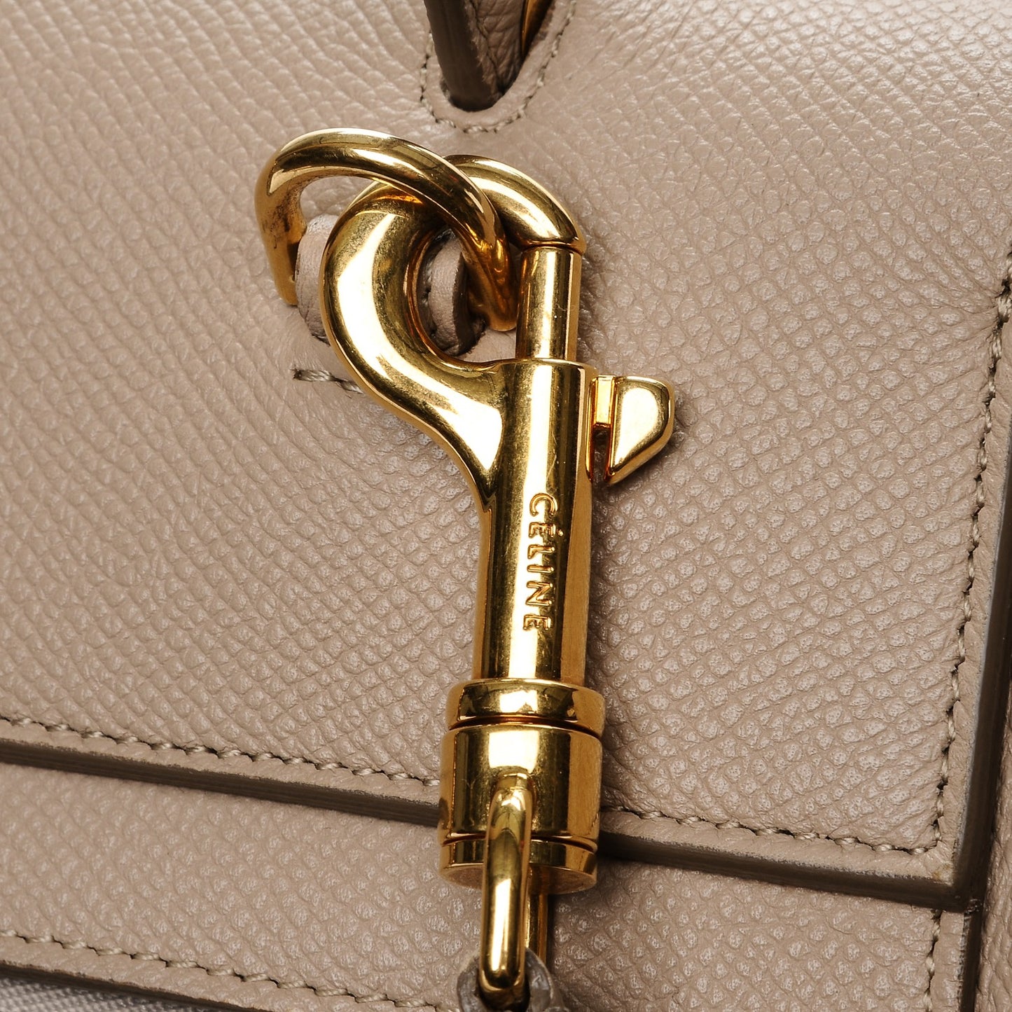 Grained Calfskin Mini Belt Bag Light Taupe