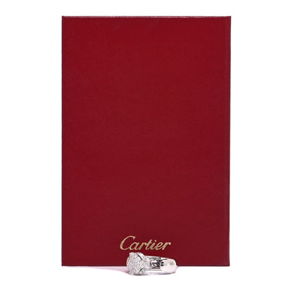 Cartier 18K White Gold Diamond Black Onyx Emerald Panthere De Cartier Ring 54 7 7 of 7