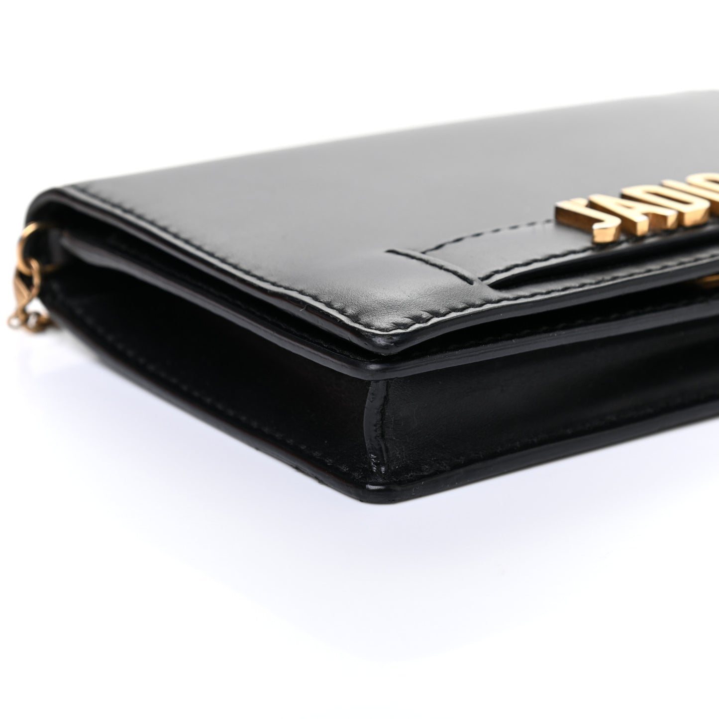 Calfskin J'Adior Wallet on Chain Pouch Black