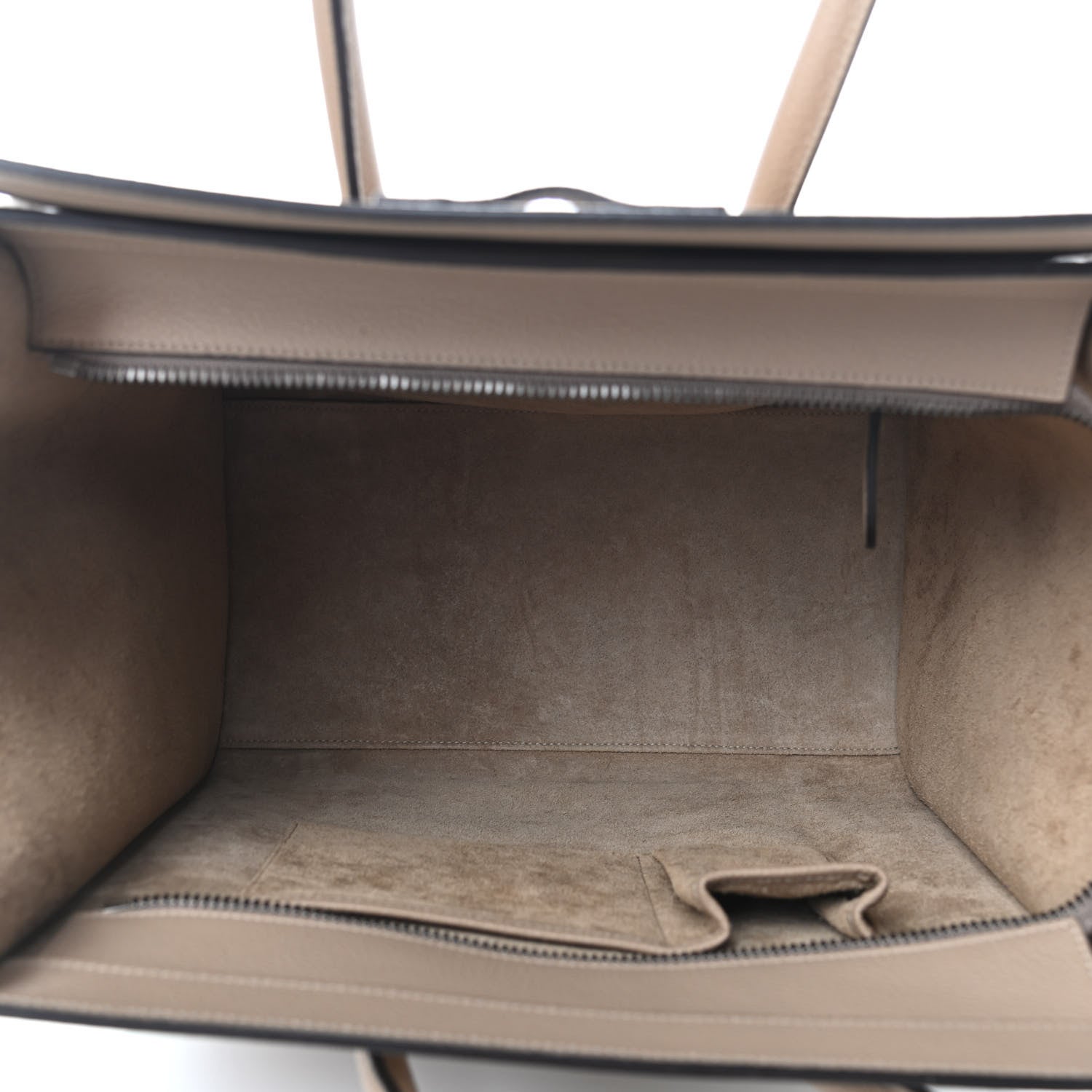 Celine Drummed Calfskin Mini Luggage Dune 5 of 10